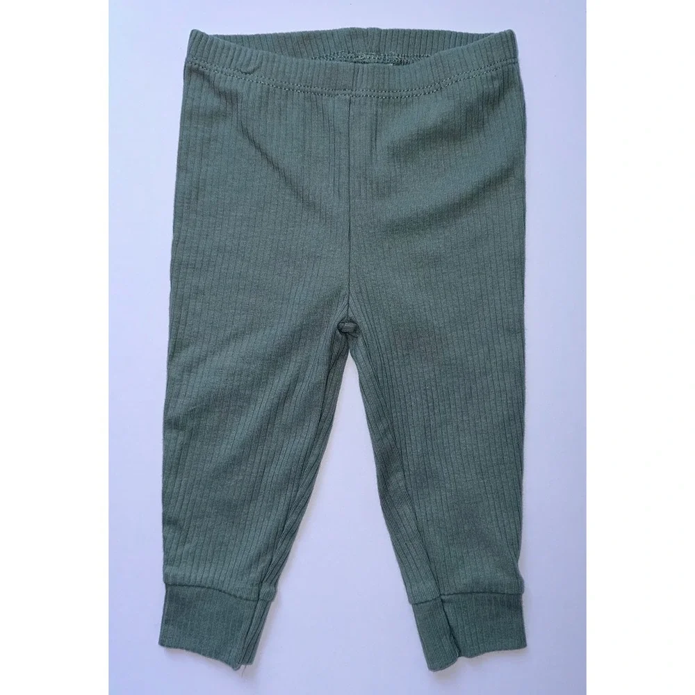 Carter's Baby Sage Green Ribbed 2 Pc Hat & Pant Set Size‎ 9mo